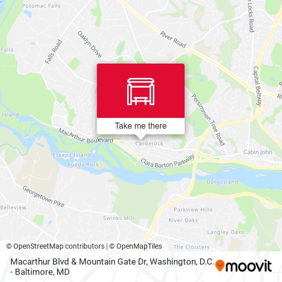 Macarthur Blvd & Mountain Gate Dr map
