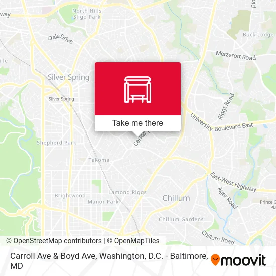 Carroll Ave & Boyd Ave map