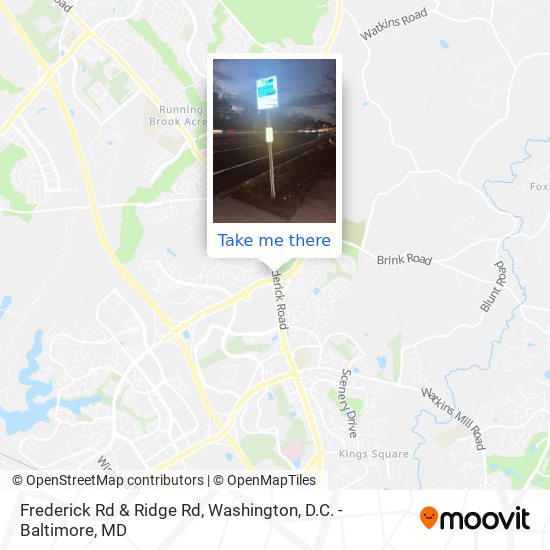 Frederick Rd & Ridge Rd map