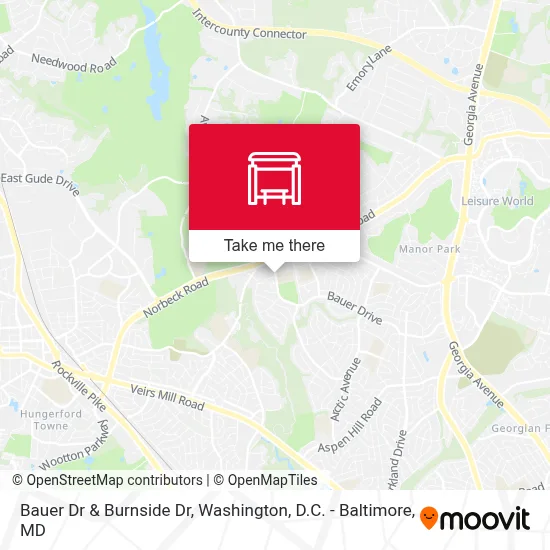 Bauer Dr & Burnside Dr map