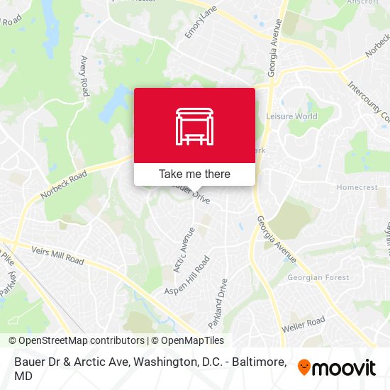 Bauer Dr & Arctic Ave map