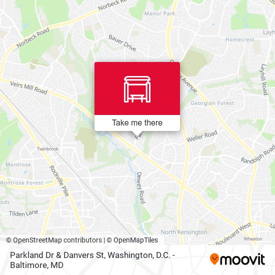 Parkland Dr & Danvers St map