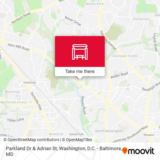 Parkland Dr & Adrian St map