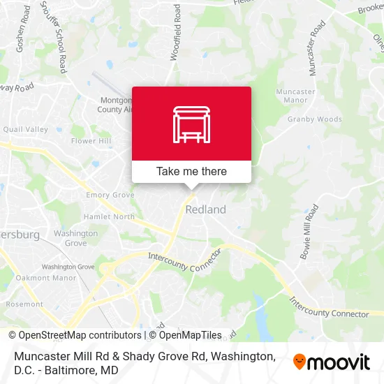 Muncaster Mill Rd & Shady Grove Rd map