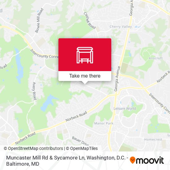 Muncaster Mill Rd & Sycamore Ln map