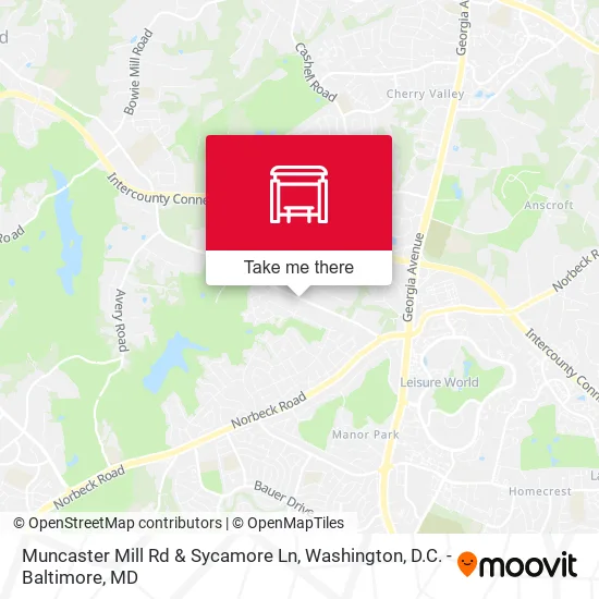 Muncaster Mill Rd & Sycamore Ln map