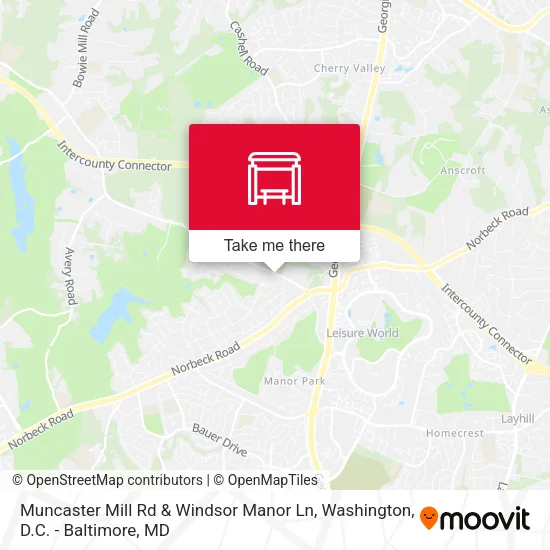 Muncaster Mill Rd & Windsor Manor Ln map