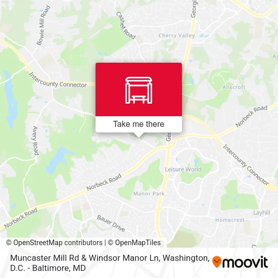 Muncaster Mill Rd & Windsor Manor Ln map