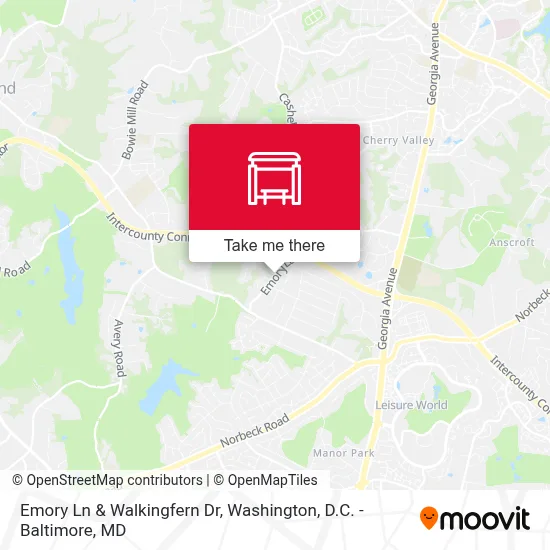 Emory Ln & Walkingfern Dr map