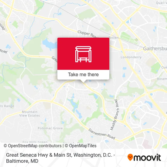 Great Seneca Hwy & Main St map