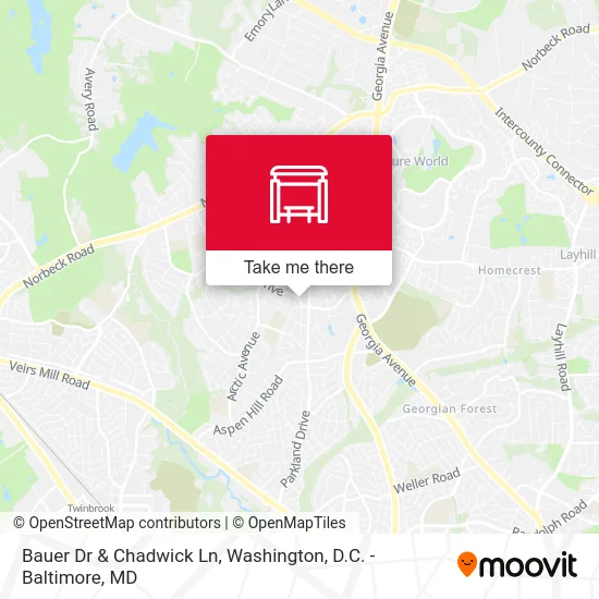 Bauer Dr & Chadwick Ln map