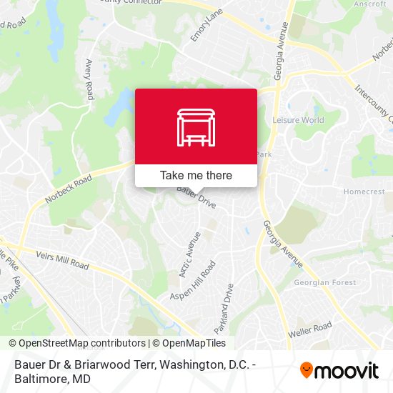 Bauer Dr & Briarwood Terr map