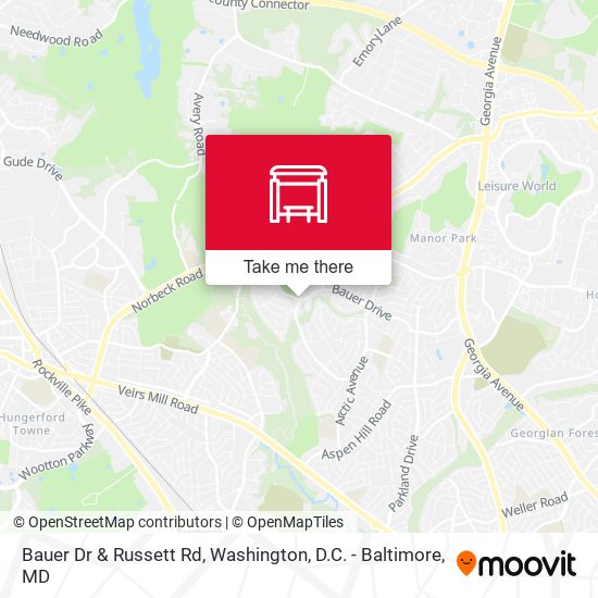 Bauer Dr & Russett Rd map