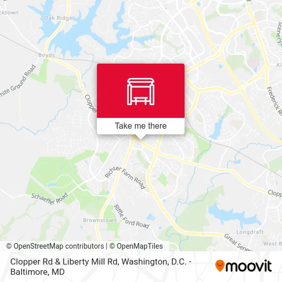 Clopper Rd & Liberty Mill Rd map