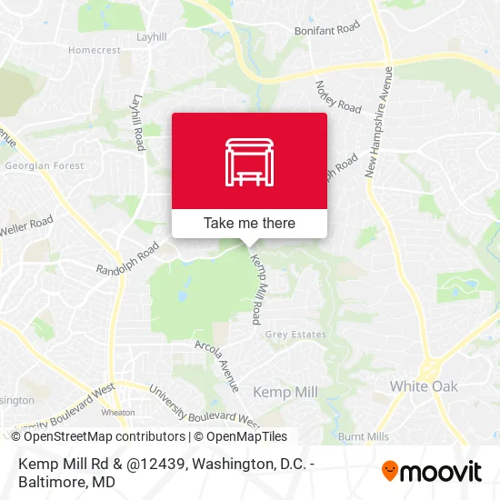 Kemp Mill Rd & @12439 map