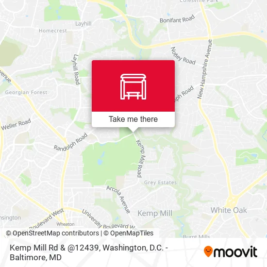 Kemp Mill Rd & @12439 map
