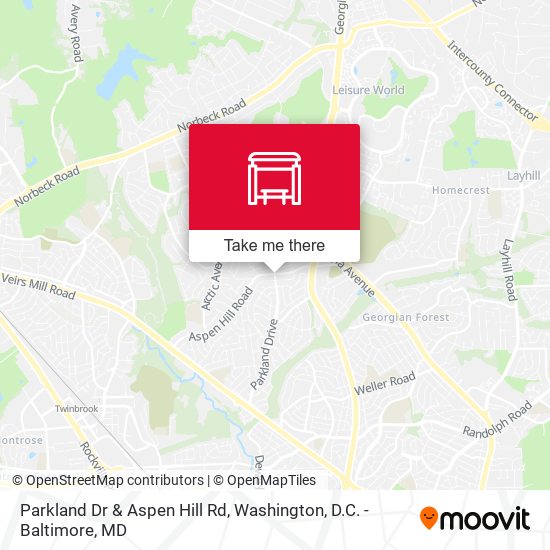 Parkland Dr & Aspen Hill Rd map