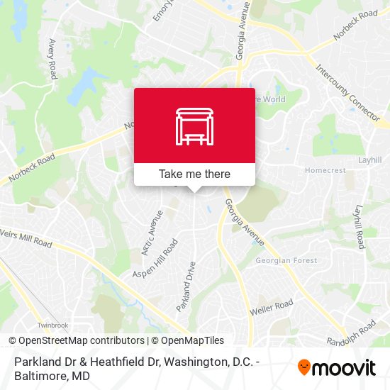 Parkland Dr & Heathfield Dr map