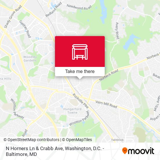 N Horners Ln & Crabb Ave map
