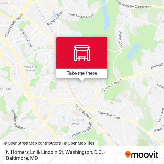 N Horners Ln & Lincoln St map