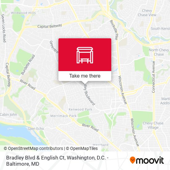 Bradley Blvd & English Ct map