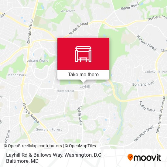 Layhill Rd & Ballows Way map