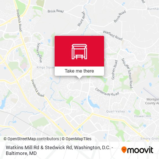 Watkins Mill Rd & Stedwick Rd map