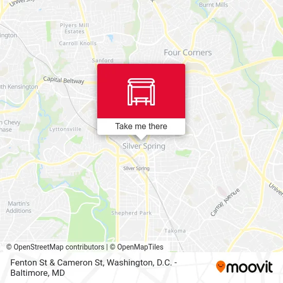 Fenton St & Cameron St map