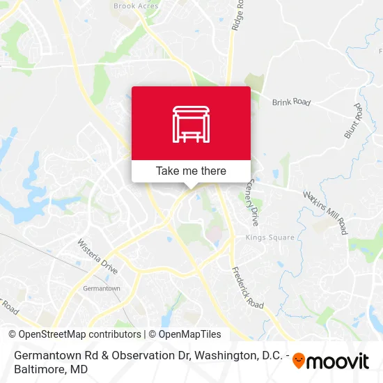 Germantown Rd & Observation Dr map