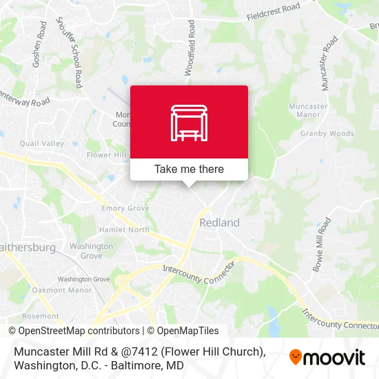 Muncaster Mill Rd & @7412 (Flower Hill Church) map