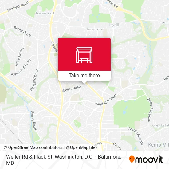 Weller Rd & Flack St map