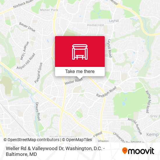 Weller Rd & Valleywood Dr map