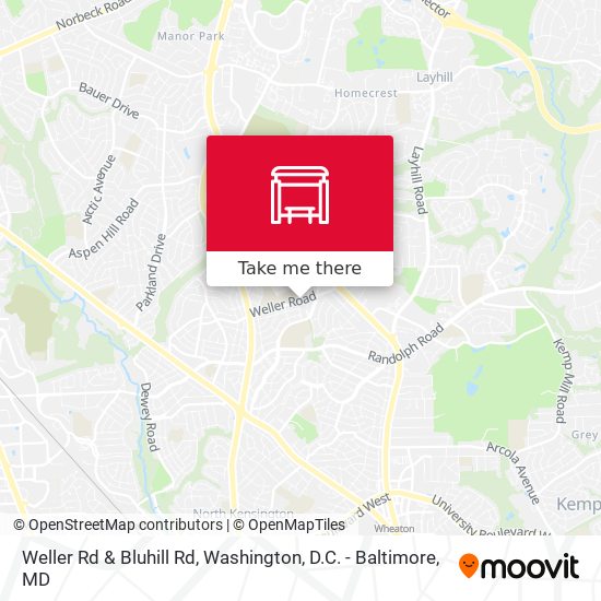 Weller Rd & Bluhill Rd map