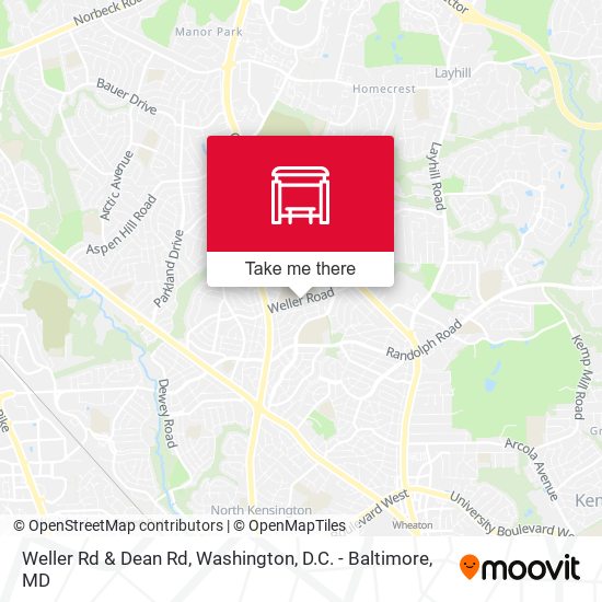 Weller Rd & Dean Rd map