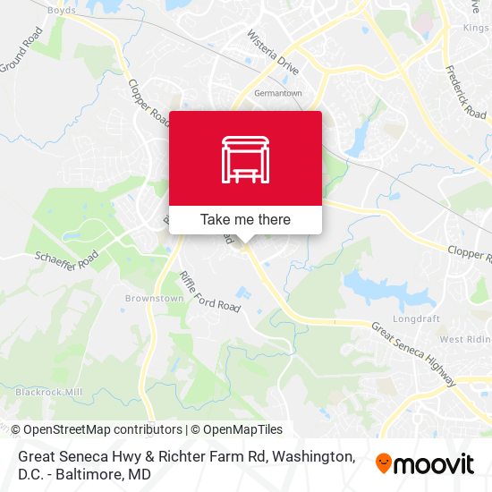 Mapa de Great Seneca Hwy & Richter Farm Rd
