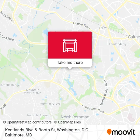 Kentlands Blvd & Booth St map