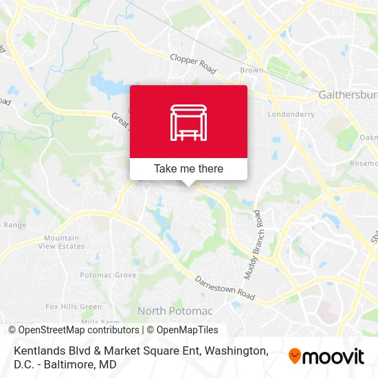 Kentlands Blvd & Market Square Ent map