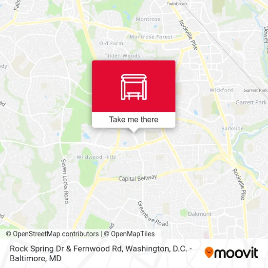 Rock Spring Dr & Fernwood Rd map