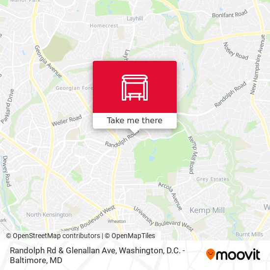 Randolph Rd & Glenallan Ave map