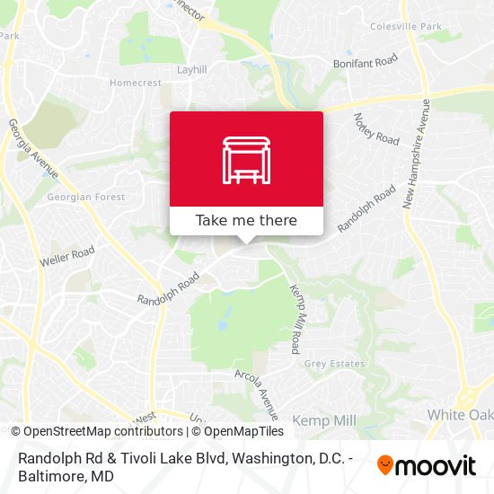 Randolph Rd & Tivoli Lake Blvd map