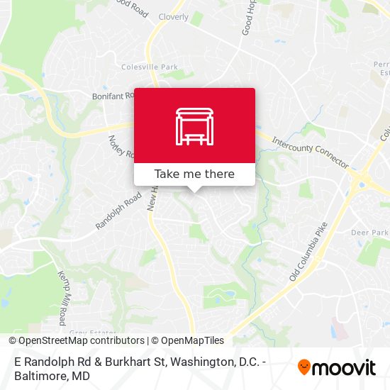 E Randolph Rd & Burkhart St map