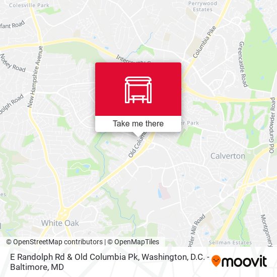 E Randolph Rd & Old Columbia Pk map