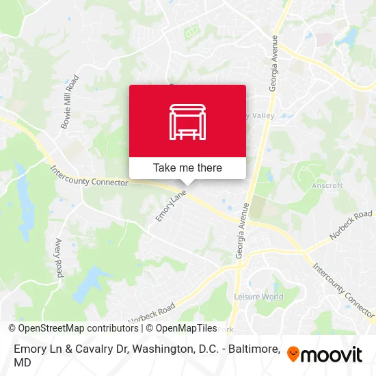 Emory Ln & Cavalry Dr map