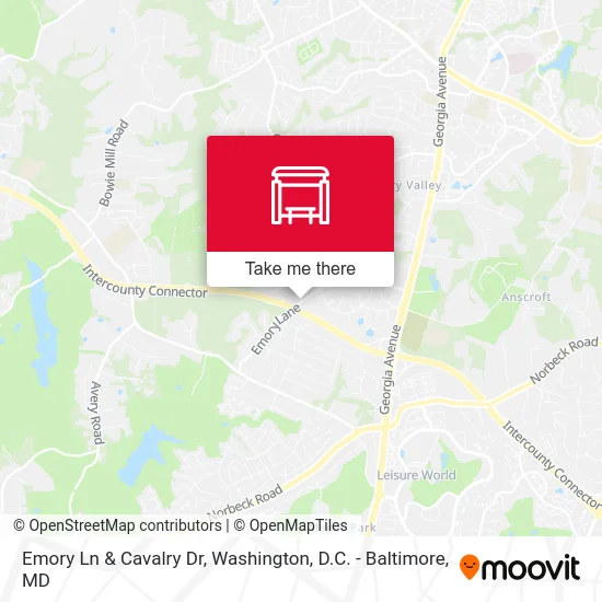 Emory Ln & Cavalry Dr map