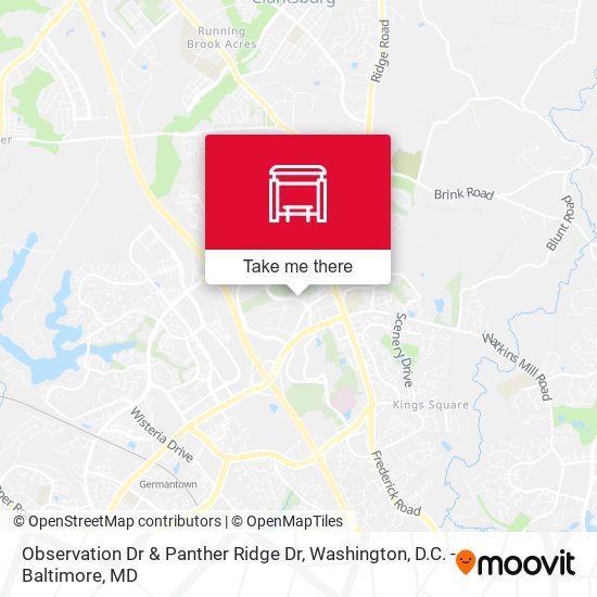 Observation Dr & Panther Ridge Dr map