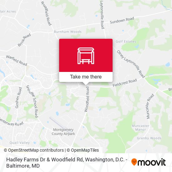 Hadley Farms Dr & Woodfield Rd map