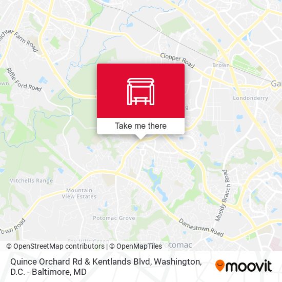 Mapa de Quince Orchard Rd & Kentlands Blvd