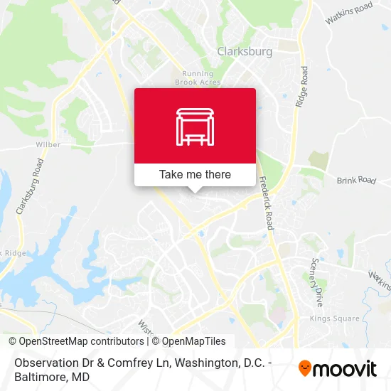 Observation Dr & Comfrey Ln map