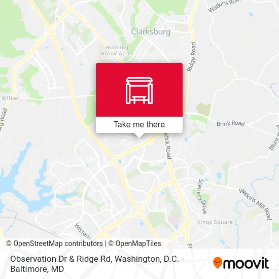 Observation Dr & Ridge Rd map