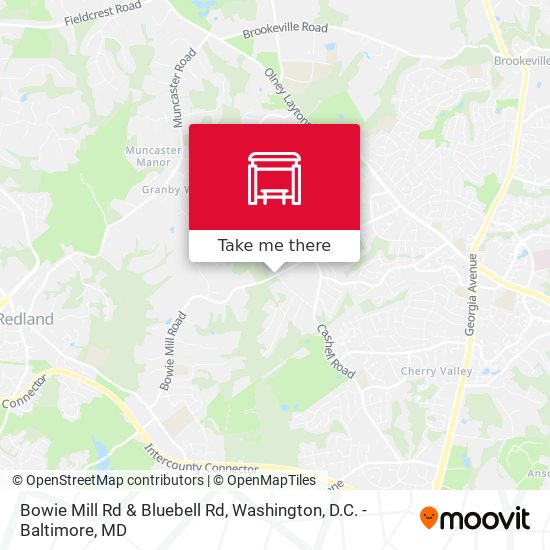 Bowie Mill Rd & Bluebell Rd map